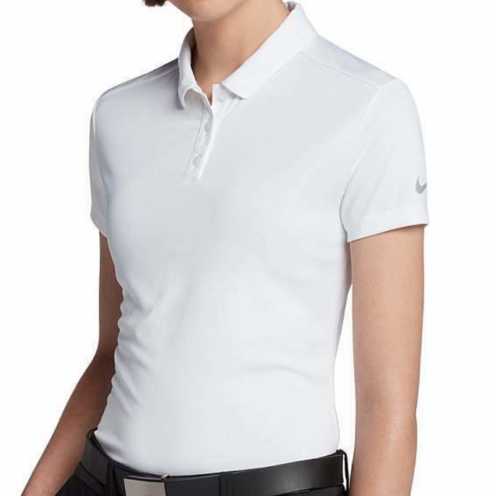 Nike Dri-Fit White Golf Polo